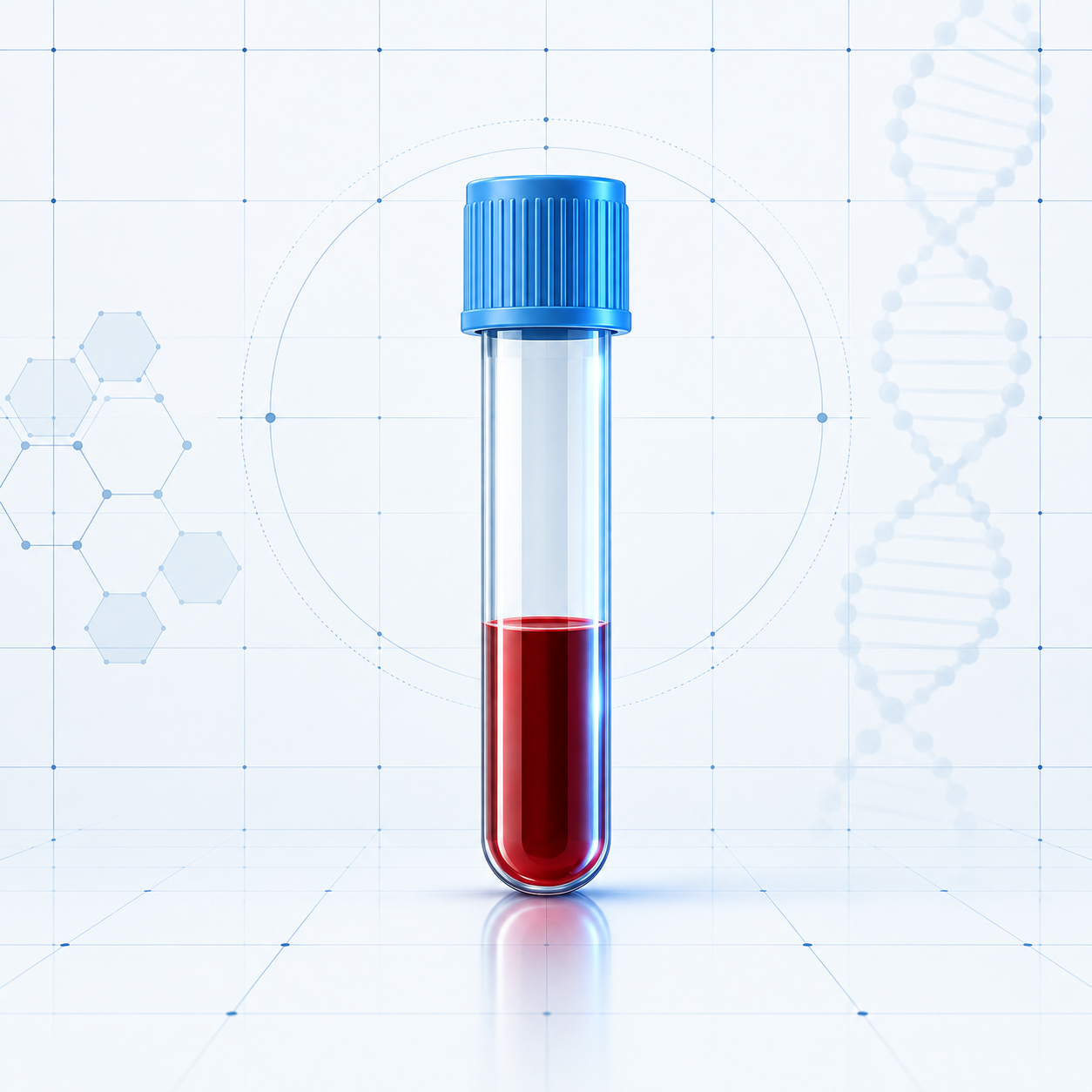 Peripheral blood sample for molecular analysis.